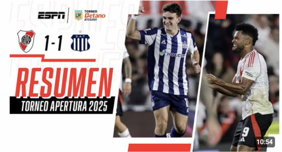 El millonario rescató un empate agónico ante la T en un partidazo. | River 1-1 Talleres | RESUMEN