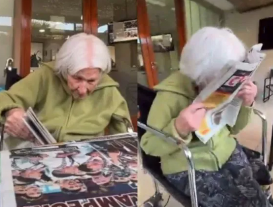La emoción de una hincha de Platense de 98 años al leer el título en el diario