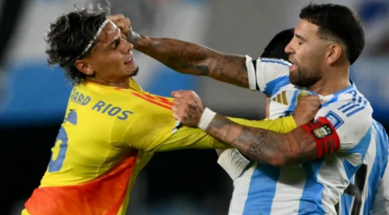 el picante cruce de Otamendi con Richard Ríos tras Argentina-Colombia