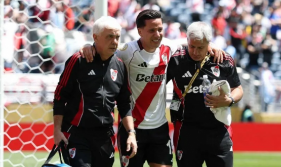 Driussi se lesiona el tobillo tras su gol en el debut de River
