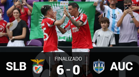 Benfica le metió presión a Boca con una goleada ante Auckland 6-0