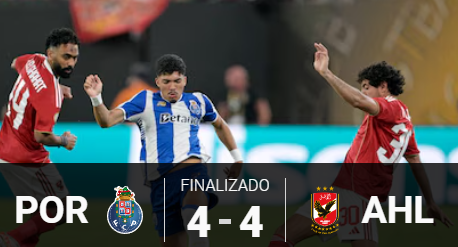 Porto y Al Ahly firman un 4-4 inolvidable… ¡y se despiden!