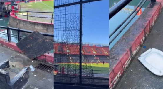 Estadio de Colón destrozado por su propia hinchada tras el ataque