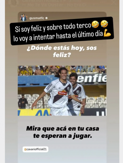 Cavani responde al guiño de Danubio y confirma compromiso