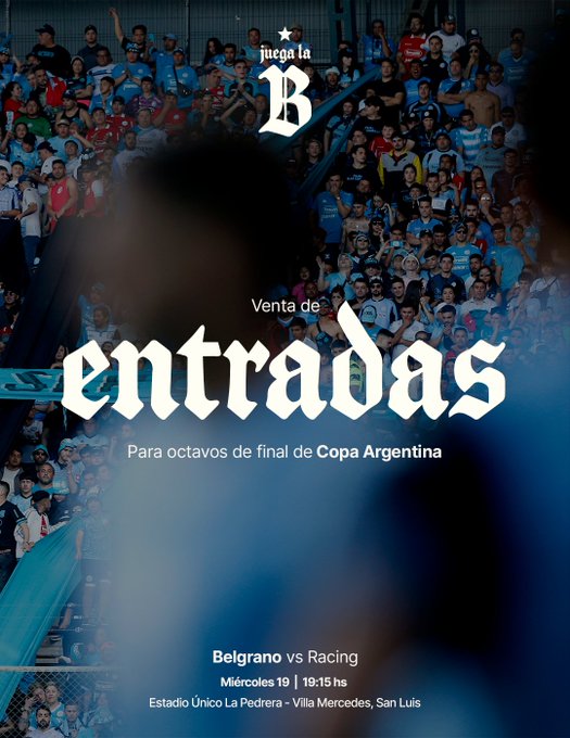 Belgrano confirmó la venta de entradas para jugar ante Racing