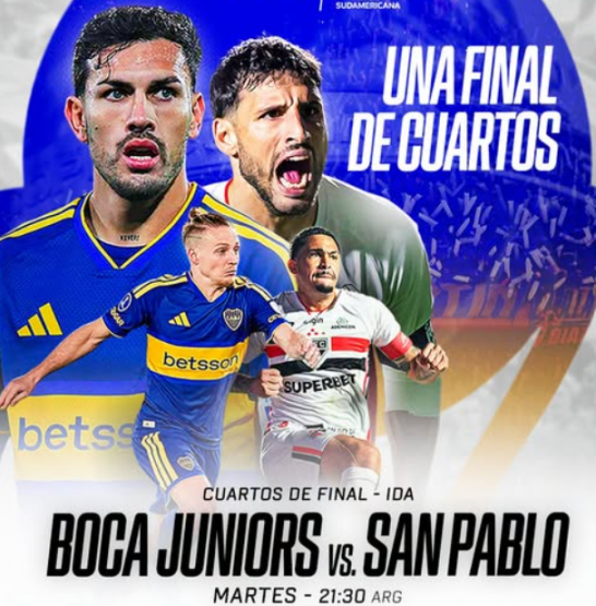 Boca recibe a San Pablo en una noche clave de Sudamericana